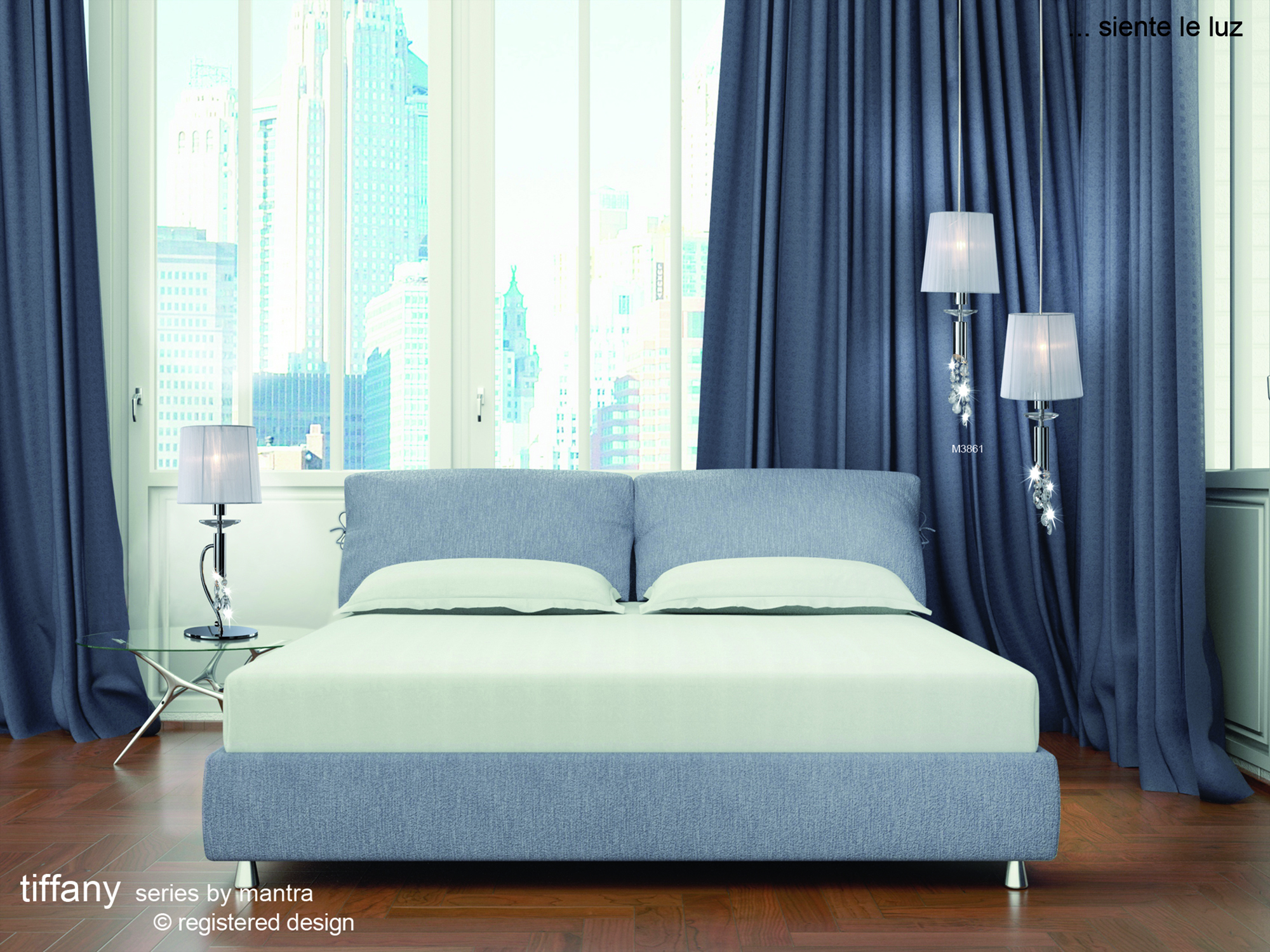 Tiffany Polished Chrome Crystal Ceiling Lights Mantra Shaded Crystal Fittings